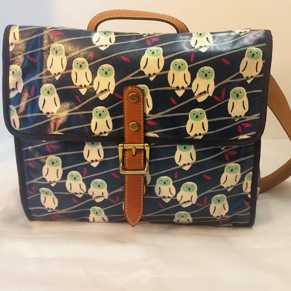 Fossil Vintage Snow Owl Satchel Bag